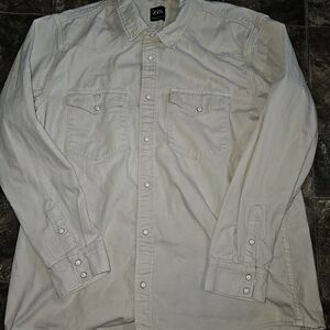 Zara Cream Button-Up Shirt